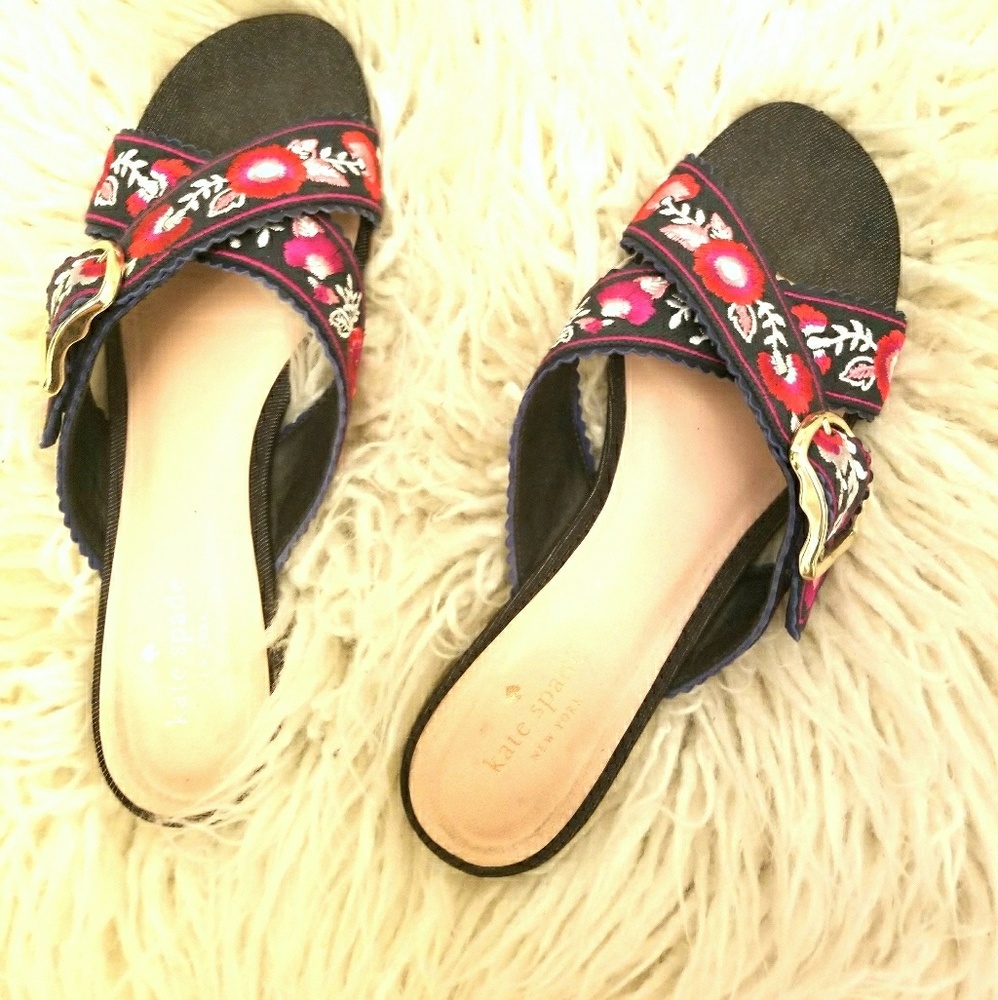 Kate Spade Denim Floral Sandal